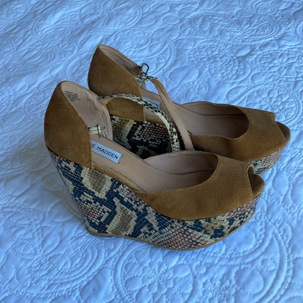 Steve Madden Snake Python Wedges